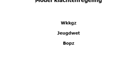 Voorblad Model klachtenregeling Wkkgz, Jeugdwet en wet Bopz