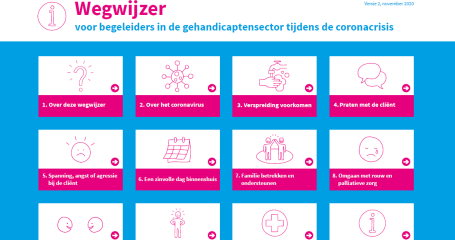Wegwijzer corona begeleiders Kennisplein Gehandicaptensector