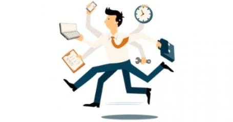 Man die werkdruk ervaart