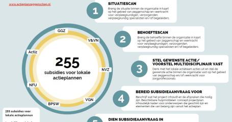 Infographic zeggenschap stappenplan subsidieaanvraag