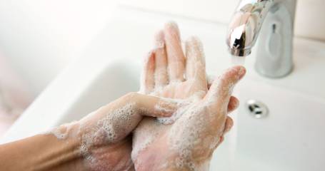 Handen wassen