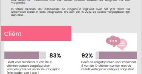 Voorblad van de Infogrpahic kerngegevens gehandicaptenzorg 2022