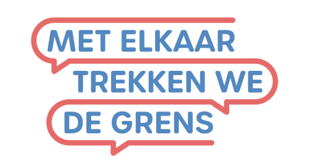 Blauwe tekst Met elkaar trekken we de grens