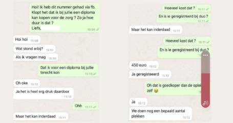 screenshot gesprek