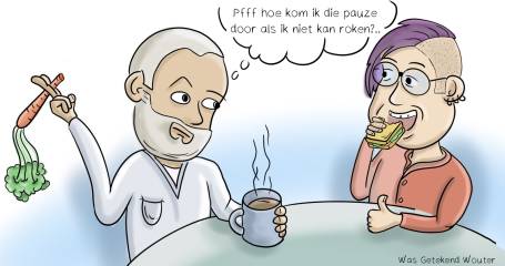 Man houd wortel vast als sigaret