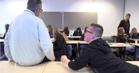 Voorlichting in een klas