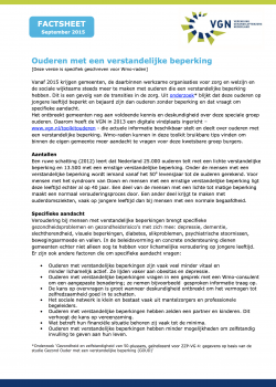 Factsheet ouderen met een verstandelijke beperking