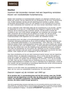 Manifest VGN en Ieder(in) inzake huisartsenzorg