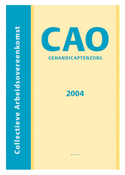 Voorblad CAO Gehandicaptenzorg 2004