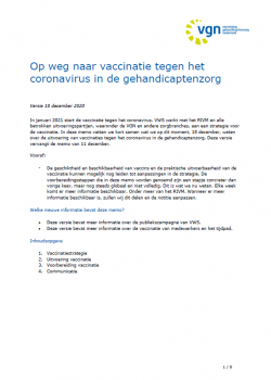 20201218 - Memo Op weg naar vaccinatie GHZ