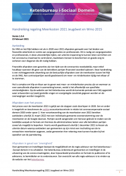 Handreiking meerkostenregeling 2021 jeugdwet en WMO. versie 1