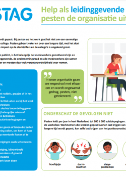 Infographic over pesten voor leidinggevende