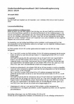 Resultaat onderhandelingen nieuwe CAO Gehandicaptenzorg 2021-2024