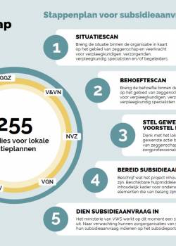 Infographic zeggenschap stappenplan subsidieaanvraag