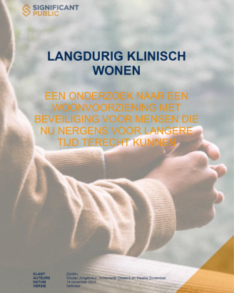 Omslag onderzoek Langdurig klinisch wonen