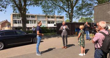 werkbezoek Hugo de Jong op straat