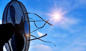 foto van een ventilator in de zon