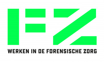 groene letters F en Z met tekst werken in de forensische zorg eronder