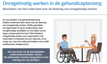 Infographic onregelmatig werken in de gehandicaptenzorg