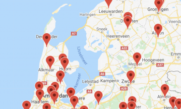 kaart nederland AVG-poliklinieken