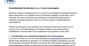 cover Escalatieladder bij afspraken n.a.v. Coronamaatregelen