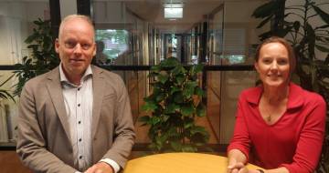 Patrick Jansen (links) en Louise Pansier van Bureau HHM