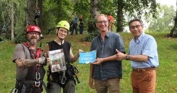 Klimclub ontvangt cheque van S&L Zorg