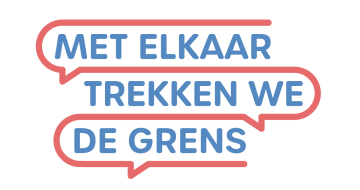 Blauwe tekst Met elkaar trekken we de grens