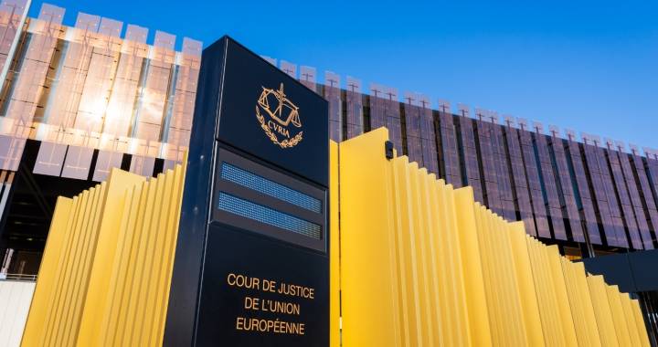 De voorgevel van het Europees hof in Luxemborg