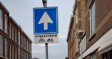 verkeersbord fietsen uitgezonderd