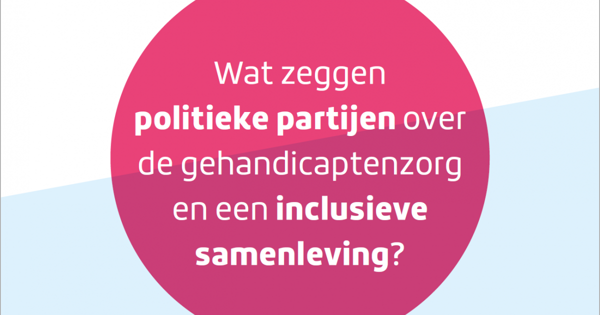 Wat zeggen politieke partijen over mensen met een beperking, en inclusie